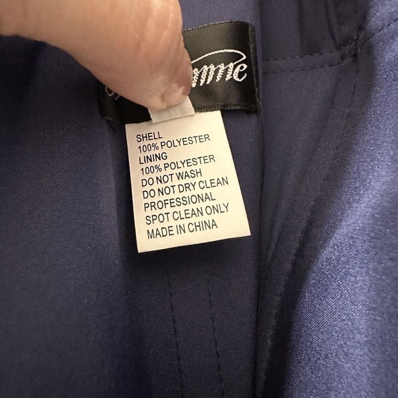 NEW La Femme Strapless Gown Dress Side Slit Back Zip Women's Navy Blue Size 14 - Picture 7 of 7